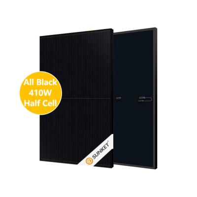 China Solar Cells 400w 405w 410w Solar Panel 182mm Black Half Frame With Good Price 182mmx182mm for sale