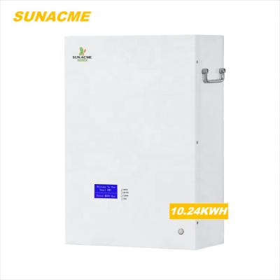 China Long Lifespan 10 KWHs 20 KWH Lifepo4 Battery Wall Mounted Solar Power Storage Battery Lithium Battery For Home Use 5.12KWH for sale