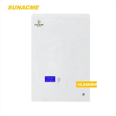 China SUNACME Long Life 5Kwh 10Kwh Solar Span Lithium Ion Battery Power Wall Mounted 51.2V 100Ah Lithium Battery For Ess 5.12KWH for sale