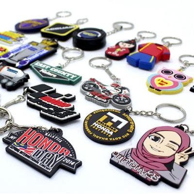 China Promotional gifts personalized customization custom make your own 3d soft pvcrubber key chain for sale