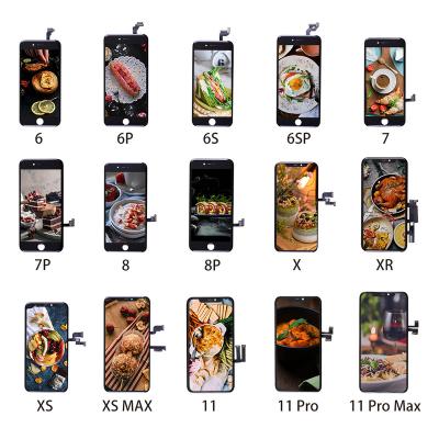 China high brightness & Wholesale HOT Selling High Saturation Mobile Phone LCD Screen Display Replacement For iPhone 6 7 7P 8 8P X XR XS 11 LCD 12 for sale