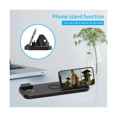 China Hot-selling New Design Rotatable and 90 Degrees Foldable 6in1 Wireless Charger Foldable D6 Bracket for sale