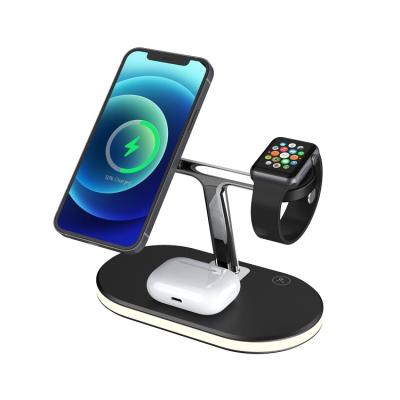 China Wireless Charging Station 2021 Magnetic Wireless Magnetic Organizer Smartphone Organizer C300 Desktop Smartphone Wireless Charger for sale