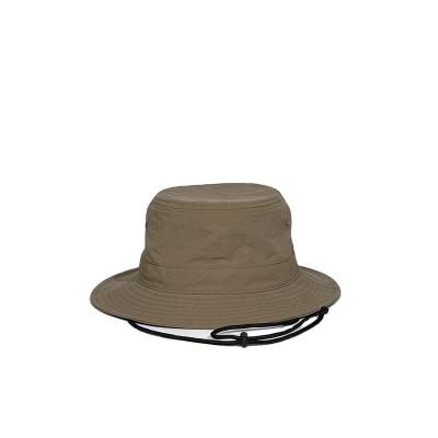 China Character 100% Polyester Quick Dry Fishermen Hat With String High Quality Waterproof Mens Bucket Hats for sale