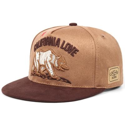 China COMMON Good Quality Hat 5 Panel Wholesalers Flat Brim Embroidery Logo Suede Custom Snapback Hat for sale