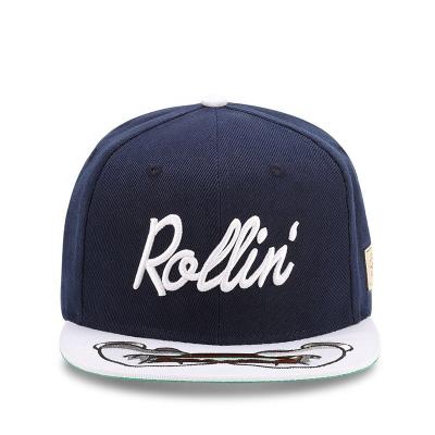 China Wholesale COMMON 6 Panel Embroidery Logo Contrast Color Fashion Hip Men Hop Hop Snapback Hat for sale