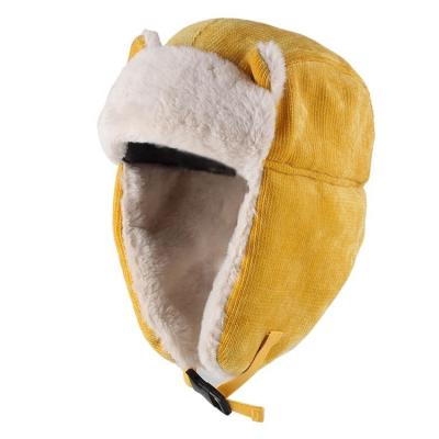 China COMMON Custom Design Warm Knitted Hats Cap With Ears Outdoor Woman's Autumn Winter Hats for sale