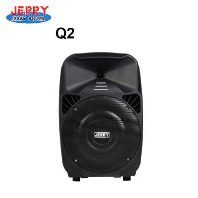 China Wireless System JERRY 12INCH Cart Speaker Q2 With Microphone With Radio for sale