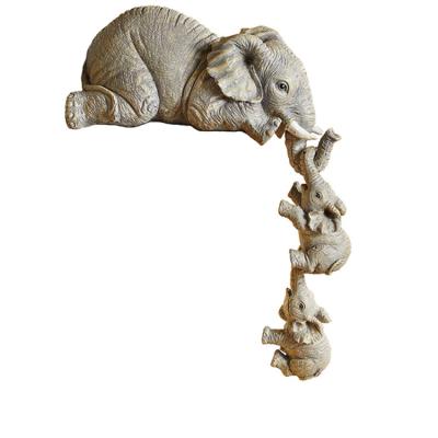 China China Elephant Shape Customized Size Animal Furnishings Resin Handwork Resin Craft for sale