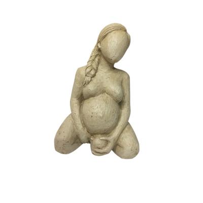 China Europe New Product Mother Childbirth Woman Statue Resin Handwork Ornament for sale