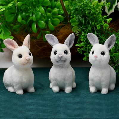 China Europe Easter Rabbit Resin Furniture Assembling Simulation Rabbit Home Decoration Crafts for sale