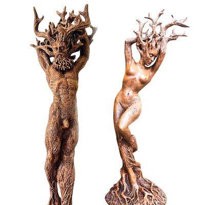 China Europe Forest Goddess Statue Resin Decoration Garden Opens Decoration Christmas Statue Tree God Decoration for sale