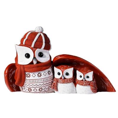 China Europe Christmas Decoration Gift Creative Deer Snowman Santa Window Props Decoration Resin Ornaments for sale