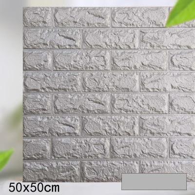 China 2022 Modern Premium Customs Living Room Foam Textured Skin Wall Sticker 3d Wallpaper Bedroom Decoration for sale