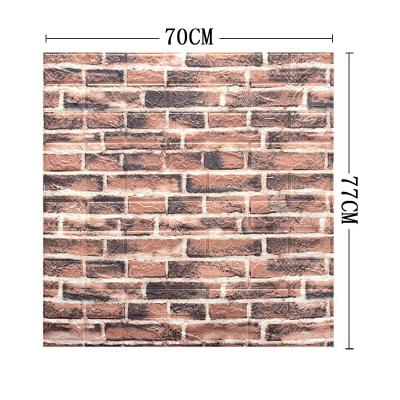 China Hot sale modern simple high quality tile wall xpe 3d decoration stone texture home stickers waterproof wallpaper for sale