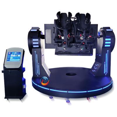 China Factory vr simulator 9d cinema 360 VR platform roller coaster aluminum rotating equipment 1080 for sale