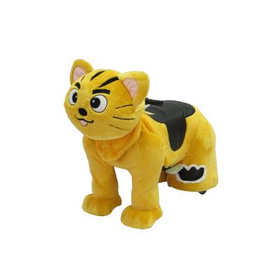 China Ride On Toy Ride For Kids Plush Stuffed Electric Battery Operated Ride Animals On Wheels for sale