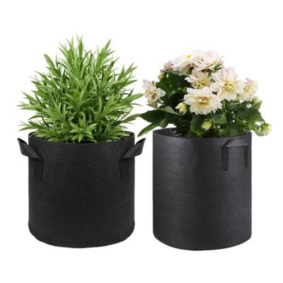 China 3 5 7 10 15 20 25 30 Gallon Breathable Strawberry Blueberry Waterproof Black Felt Nursery Planting Plant Growing Bag for sale