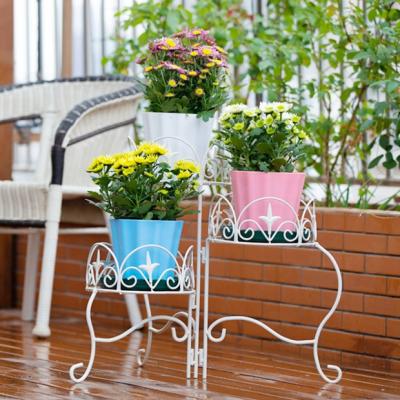 China Foldable Attic Flower Stand Plant Stand Flower Pot Holder Out Of Door Rack For Indoor Plants for sale