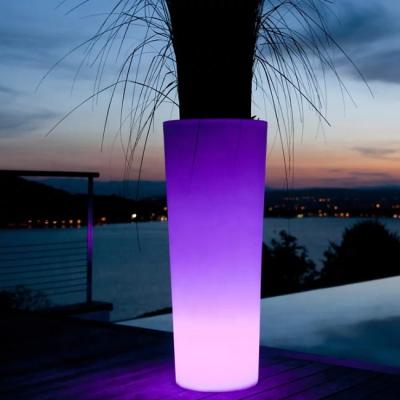 China Modern Large Large Outdoor Light Pots Garden Pots LED Planter Glow Flower Pot for sale