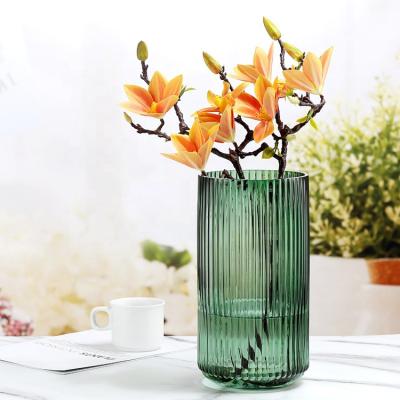 China Nordic Minimalist Luxury Vases Clear Tall Tube Glass Jar 6 Tall Cylinder China Decor Recycled Transparent Home Flower Vase for sale