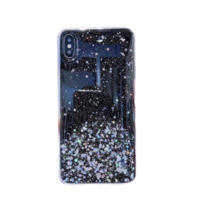 China Glitter bling for iphone 2020 glitter cell phone case custom soft tpu silicone bling back cover capa De celular for sale