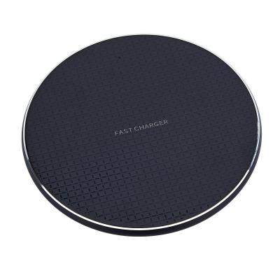 China Ultra Thin Mobile Phone Aluminum + ABS 10W Qi Wireless Charger Universal Fast Wireless Charging Pad For iPhone For Samsung for sale