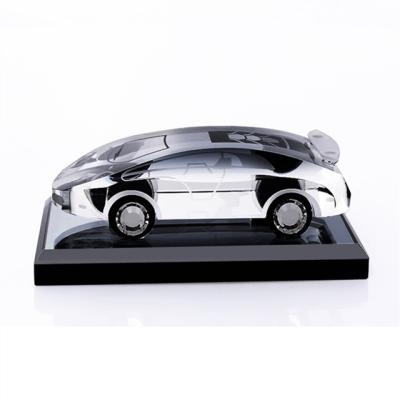 China Wholesale Europe Elegant Traffic Model Crystal 3D Car With Desktop Decoration Crystal Base Ornaments for sale