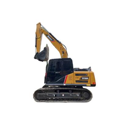 China Sany 155 second hand excavator sold 90% new average hook machine in China construction machinery trade market 0.65m²; ³ for sale