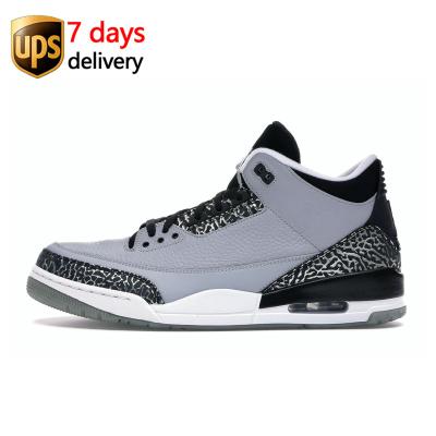 China EVA Wolf Jordan 136064-004 3 AJ3 High Top AJ 3 Outdoor Men Shoes Sneakers Walking Shoes Basketball Nikes Shoes for sale