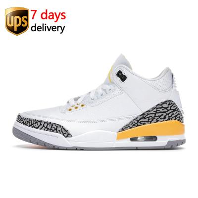 China Hot Selling Brand Nikes Jordan EVA Orange Fashion CK9246-108 3 Orange Cultural AJ3 Basketball Shoes for sale