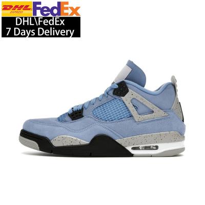 China EVA Cheap CT8527-400 Jord 4 College Brand Blue Men's Sports Shoes Fashion Basketball Shoes Nikes Casual Shoes for sale