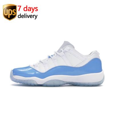 China EVA College Blue Legend Blue Top Black And White Sheer Violet 528895-106 72-10 Jordan 11 Low Mens Shoes for sale