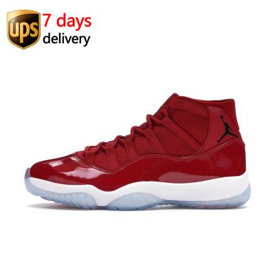 China EVA 378037-623 Victory Like High Top White Black 96 Red Bred Cool Gray Jordan 11 Retro Mens Shoes for sale