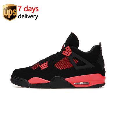 China LOW MOQ CT8527-016 EVA Red Thunder Jordan 4 5 6s Mens OG Running Sneakers Fashion Basketball Shoes for sale