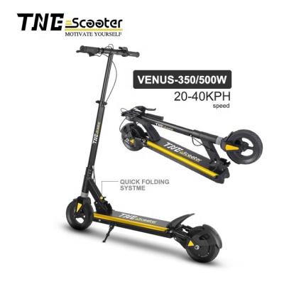 China Fashionable on road TNE Venus-500 36V 48V foldable electro scooter 500w for sale