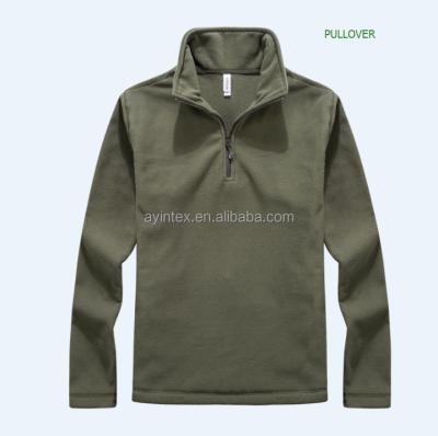 China Winter Breathable Jackets Pullover Style Basic Men's Half Zipper Fleece Jacket for sale