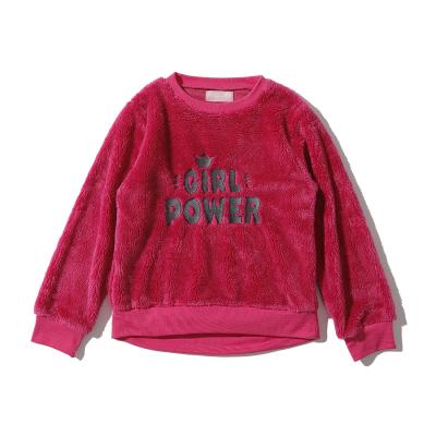 China Wholesale Custom Breathable Kids Sweater Lovely Candy Color Girl Fleece Tops Clothes High Quality Crewneck Fleece Sweatshirt for sale