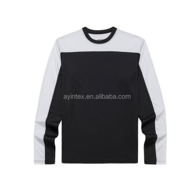 China 2020 Fashion Polyester Sports Men Breathable Long Sleeve Round Neck T-Shirt for sale