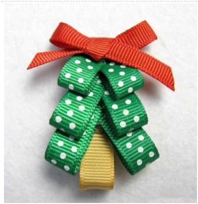 China festival hair bow christmas tree hair clip 999 for sale