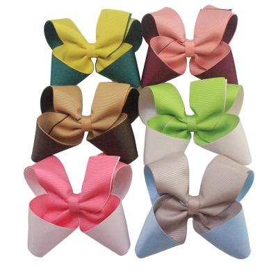 China 2021 hot sale spring and summer ribbon hair hanger big with clips many colors 5.5 inch for sale