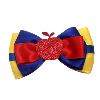 China boutique 4 inch fashion hair clip bow hair bows for girls 4inch for sale