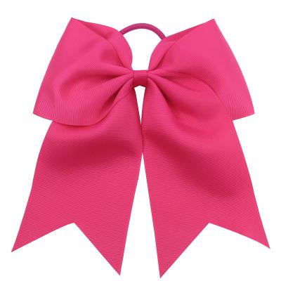 China 8 inch extra large boutique ribbon hair bows cheer bows with headbands 8 inch for sale