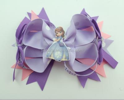 China Double face Sofia the first bow for the girls part for sale