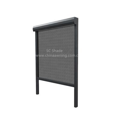 China Traditional Motorized Outdoor Zipper Blinds Screen Sun Shade Fabric Zipper Track Roller Blinds for sale