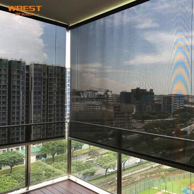 China Electric Blind Slat Roller Shade Motor Roller Zipper Screen Shade Shade for sale