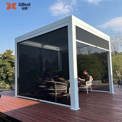 China Aluminum Retractable Pergola Pergola Opening Roof Waterproof Easily Assembled Canopy For Bioclimatic System Pergola Aluminum for sale