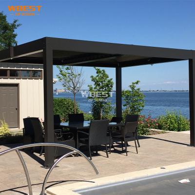 China Easily Assembled Outdoor Aluminum Pergola Canopy Gazebo Pergola Roof Retractable Pergola For Outdoor Villa Shading for sale