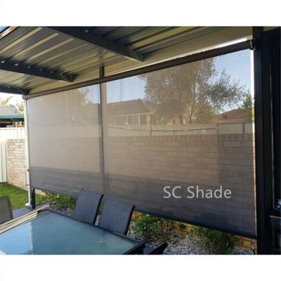 China Easily Assembled SC-8300B Overlength Solar Motorized Outdoor Windproof Vertical Roller Blind for sale