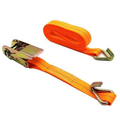 China Manual Packing Polyester Ratchet Tie Down Cargo Lashing Straps for sale